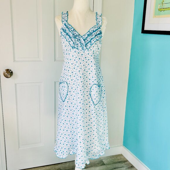 Vintage '80s Sweetheart Midi Slip Dress (size S) - Picture 1 of 10